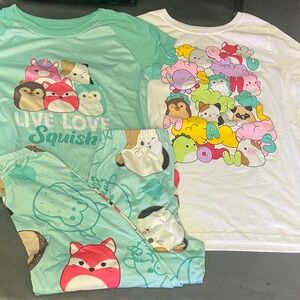 Squishmallows Kids Bundle - Teal and White